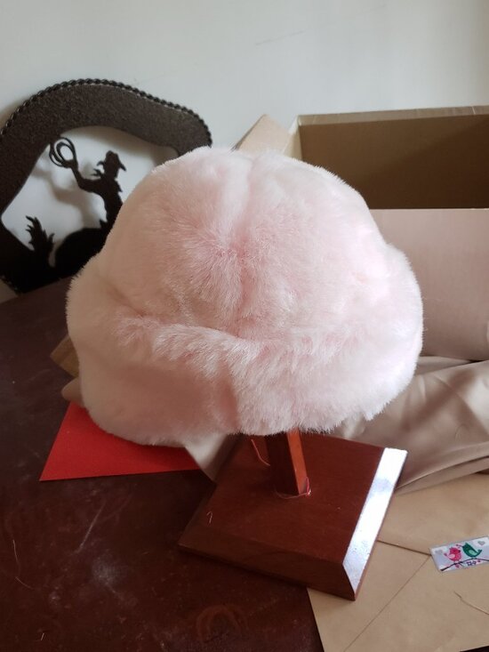 VINTAGE FAUX FUR HAT  PINK!!!! BARBIE ,MY FAIR LADY !!!! main image 9